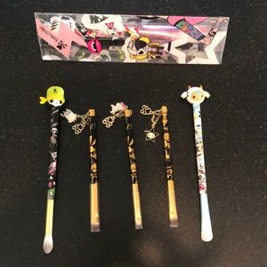 Collection of Tokidoki makeup brushes